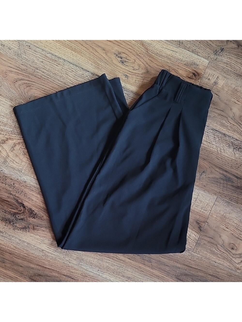 Halara Wide Leg Black Dress Pants, Size M, Belt Loops, Pockets, NWT